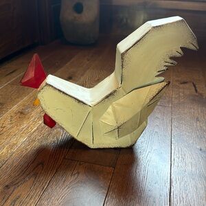 Metal chicken decor